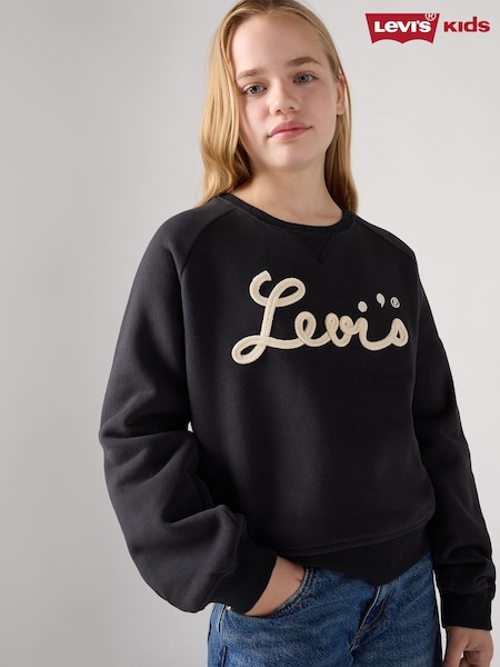 Levi's® Black Textured Rope Logo Long Sleeve Sweatshirt (E98280) | €23 - €26