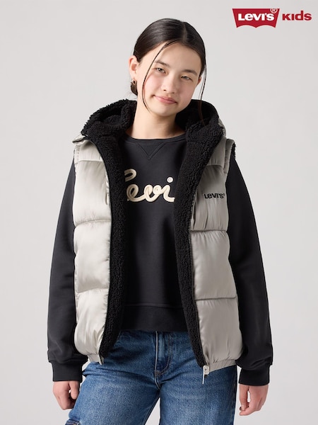 Argint/Argintiu - Gilet cu logo reversibil Levi's (E98333) | 188 LEI - 208 LEI