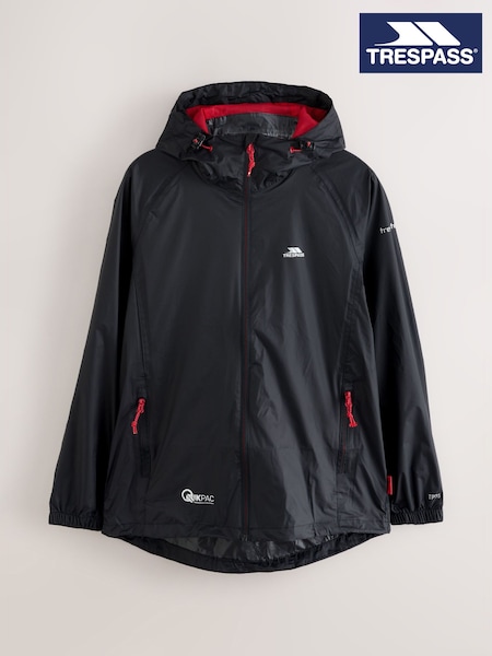 Trespass Unisex Qikpac Packaway Black Jacket (E98447) | €43