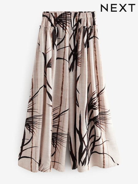 Aufdruck in Ecru - Palazzo Trousers (E98555) | 55 €