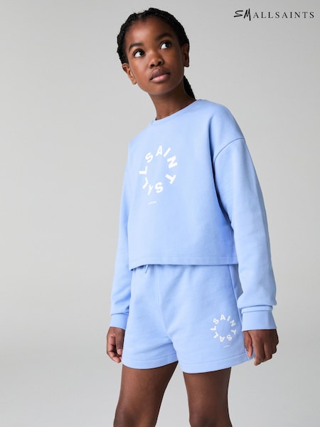 smALLSAINTS Blue Tierra Sweatshirt and Sweat Shorts Girls Set (E98623) | 2,283 UAH - 2,523 UAH