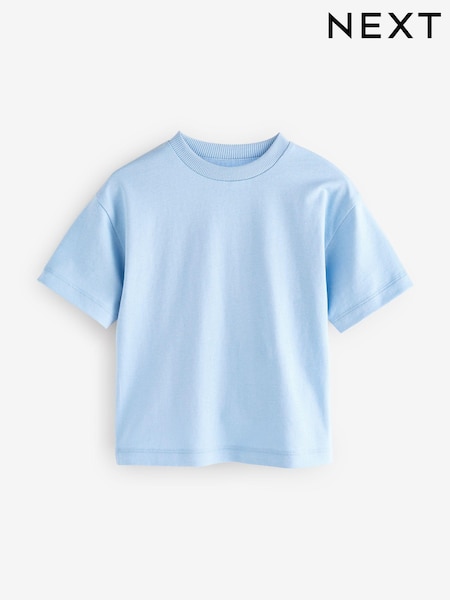 Blue Short Sleeve Plain T-Shirt (3mths-7yrs) (E98721) | R$ 30 - R$ 50