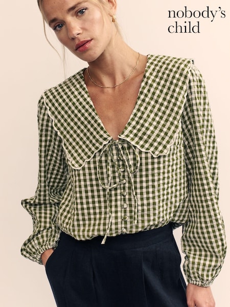 Nobodys Child Green Birdie Long Sleeve Blouse (E98774) | €45