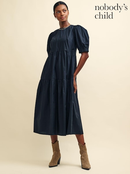 Nobody's Child Black Rochelle Midi Dress (E98775) | €37