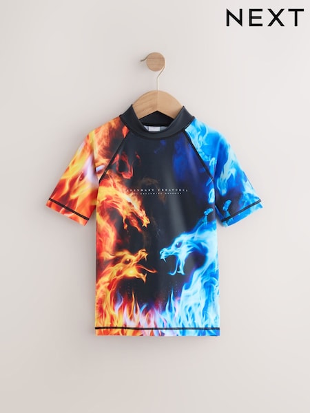 Red and Blue Flame Short Sleeve Rash Vest (1.5-16yrs) (E98798) | €15 - €27