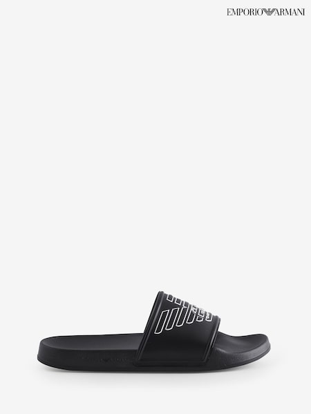 Emporio Armani EA7 Large Logo Rubber Black Sliders (E98841) | 78 €