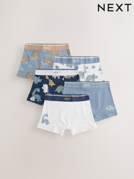 Blue/Brown Dino - Trunks 5 Pack (1.5-12yrs) (E98868) | ‏7 ر.ع.‏ - ‏8 ر.ع.‏