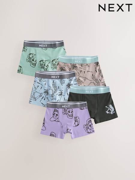 Skelett-Print - Trunks 5 Pack (2-16yrs) (E98884) | 20 € - 27 €