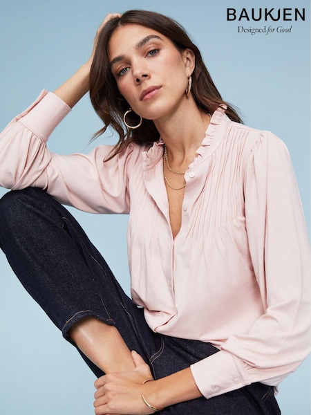 Baukjen Pink Imken Long Sleeve Blouse (E99015) | AED577