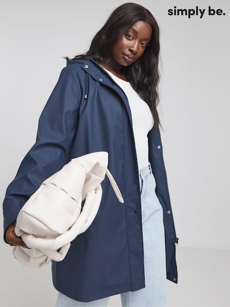 Синий - Simply Be Rubberised Rain Coat (E99083) | €26