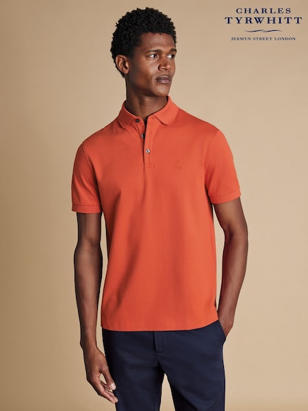Charles Tyrwhitt Short Sleeve Cotton Stretch Pique Polo Shirt (E99281) | ‏320 د.إ.‏