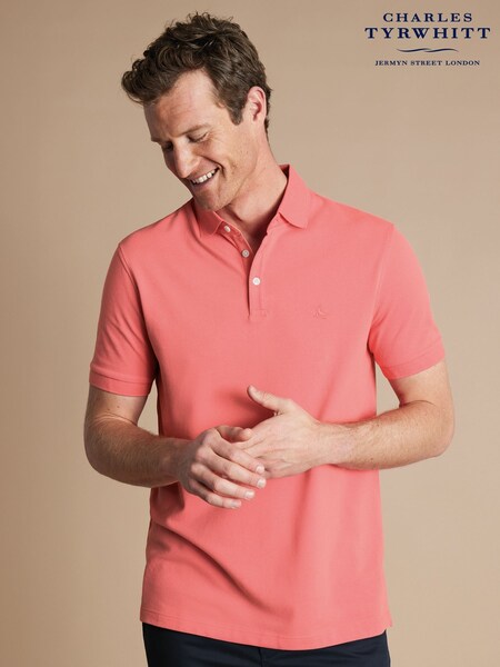 Charles Tyrwhitt Short Sleeve Cotton Stretch Pique Polo Shirt (E99284) | ‏160 د.إ.‏