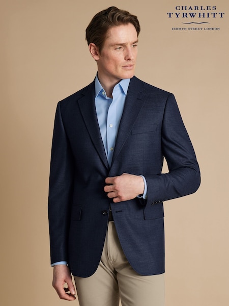 Charles Tyrwhitt Blue Slim Fit Proper Blazer Jacket (E99292) | AED1,450