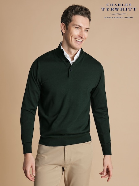 Charles Tyrwhitt Merino Button Neck Jumper (E99293) | 4 806 грн
