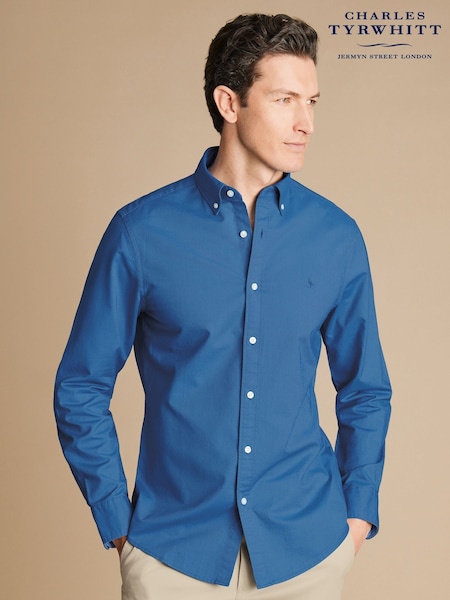 Charles Tyrwhitt Slim Fit Plain Button Down Stretch Washed Oxford 100% Cotton Shirt (E99315) | 50 €