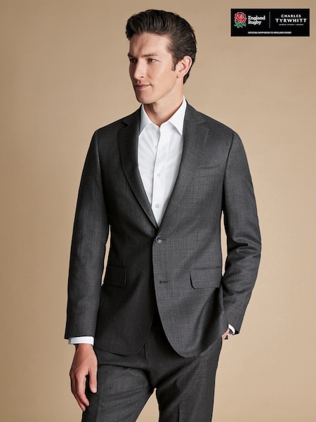 Charles Tyrwhitt Grey Slim Fit Italian Luxury Suit (E99328) | AED2,207