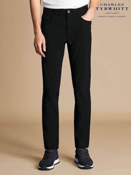 Charles Tyrwhitt Black Performance 5 Pocket Trousers (E99333) | R$ 985