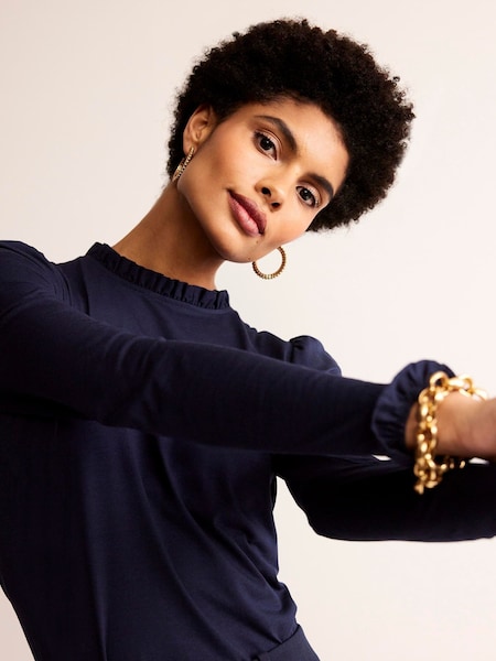 Boden Light Blue Supersoft Long Sleeve Top (E99404) | €47