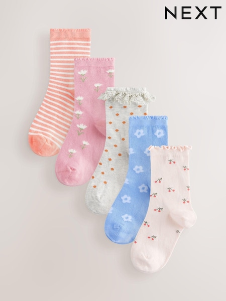 Mehrfarbig - 5 Pack Cotton Rich Ruffle Ankle socks (E99474) | 11 € - 13 €