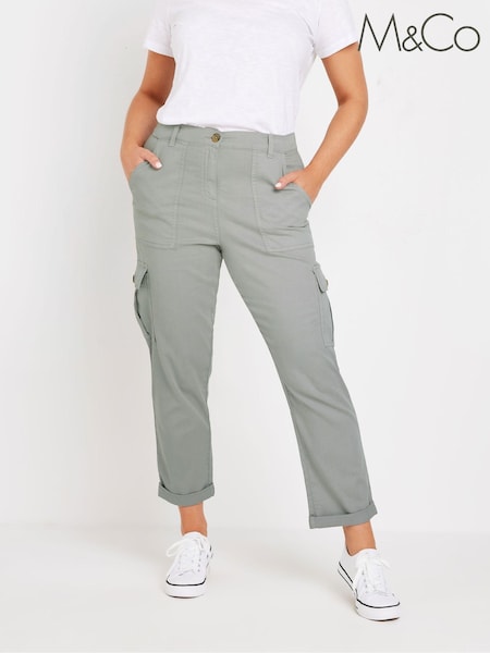 M&Co Grey Petite Cargo Trousers (E99522) | €43