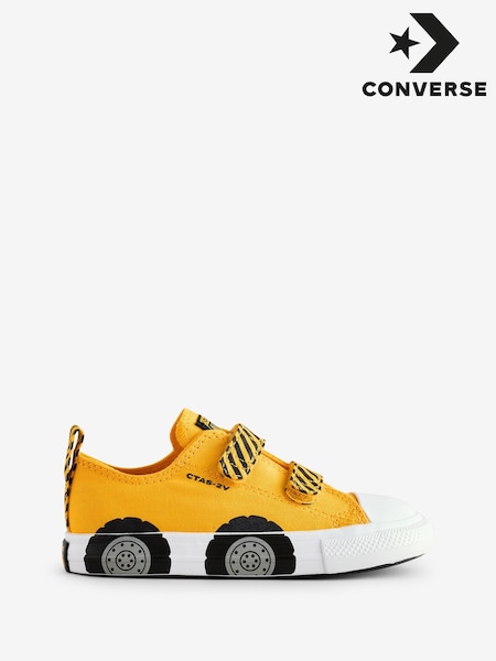 Converse Yellow Chuck Ox 2V Infant Trainers (E99565) | kr457