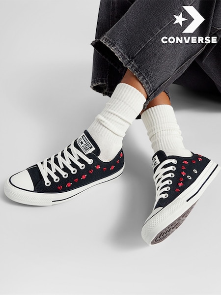 שחור - Converse Chuck Taylor All Star Mono Leather Low Trainers (E99567) | ‏327‏₪