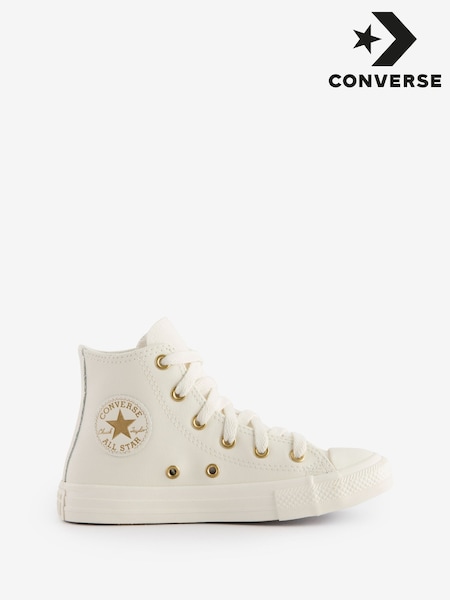 لون طبيعي - Converse Chuck Taylor High Top Junior Trainers (E99590) | ‏24 ر.ع.‏