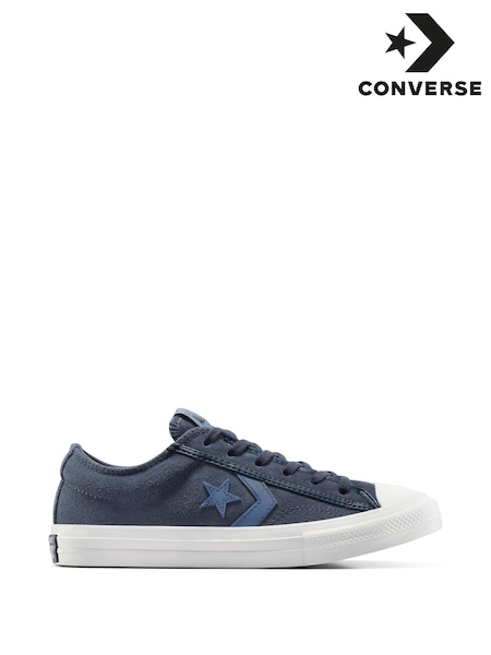 Converse Blue Youth Star Player 76 Suede and Leather Trainers (E99591) | AED151
