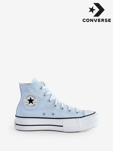 Converse Blue Pale Platform Lift High Top Trainers (E99608) | €102