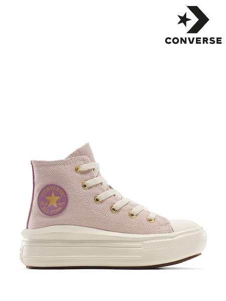 Converse Pink Move Platform High Top Junior Trainers (E99613) | ₪251