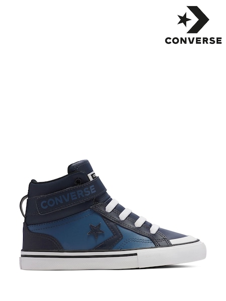 Converse Blue Junior Pro Blaze Strap Easy On High Top Trainers (E99616) | €59