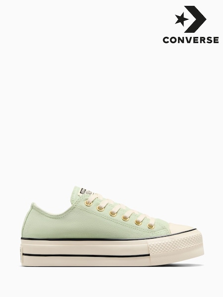 Converse Green Chuck Taylor All Star Lift Suede Low Trainers (E99618) | €114