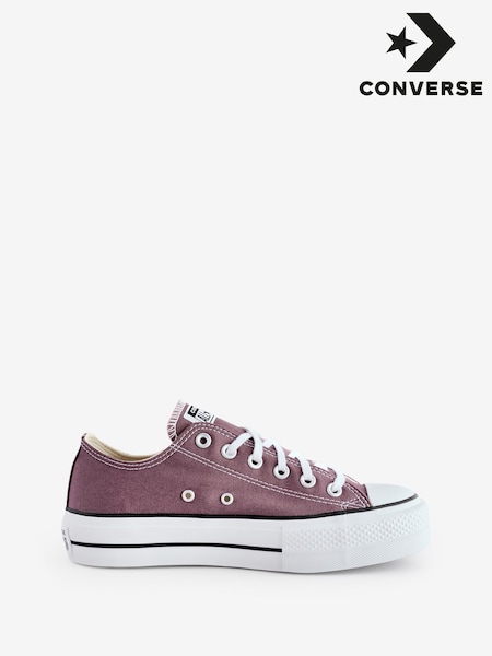 Converse Red Platform Lift Chuck Ox Trainers (E99640) | €99