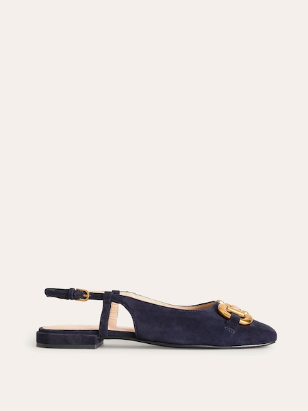 Boden Blue Iris Snaffle Slingback Flats (E99712) | €84