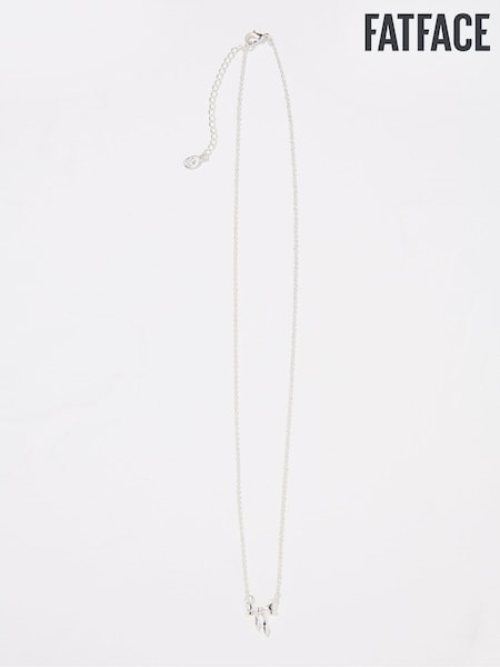 FatFace Silver Tone Bow Necklace (E99801) | €21