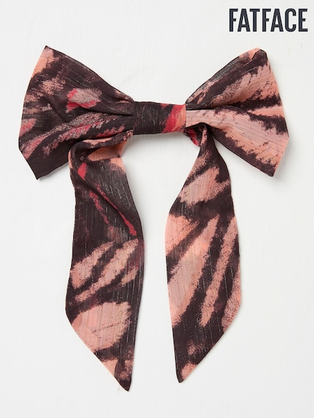 FatFace Burgundy Red Copper & Black Hair Bow (E99811) | €7.50