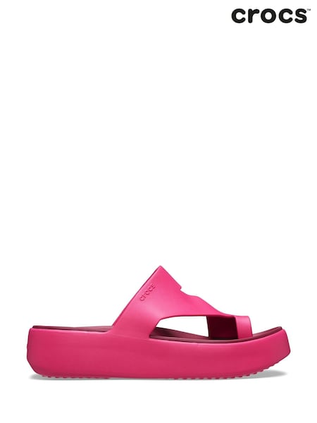Crocs Pink Adults Getaway Platform Toe Loop Sandals (E99927) | $104