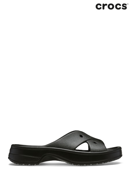 Crocs Black Womens Cross Strap Sandals (E99928) | AED233
