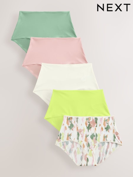 Camo Print Full Brief Microfibre Knickers 5 Pack (F00006) | €24