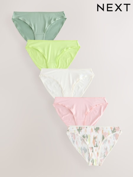 Camo Print High Leg Microfibre Knickers 5 Pack (F00011) | OMR8