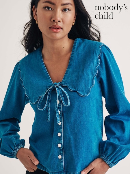 Nobodys Child Birdie Denim Blouse (F00032) | €87
