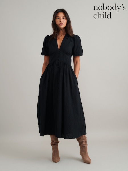 Nobodys Child Black Starlight Midi Dress (F00039) | €113