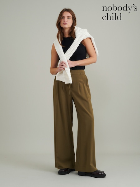 Nobodys Child Green Tie waist leg trouser (F00041) | ₪347