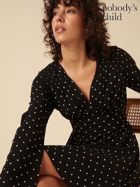 Nobodys Child Black Polka Dot Lydia Mini Dress (F00045) | €78