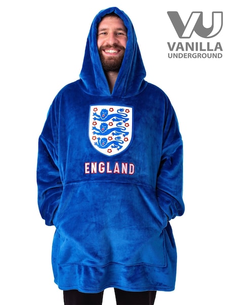 Vanilla Underground Blue Mens England Football Blanket Hoodie (F00183) | €45
