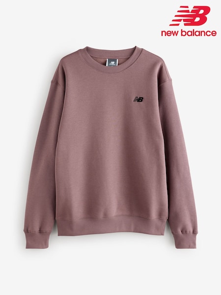 New Balance Brown Mens Linear Heritage Graphic Print Backprint Sweatshirt (F00254) | €77