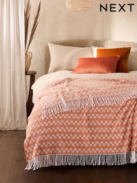 Orange Woven Geo Throw (F00354) | AED130