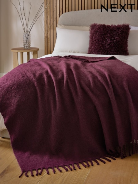 Plum Purple Beckett Throw (F00361) | €37