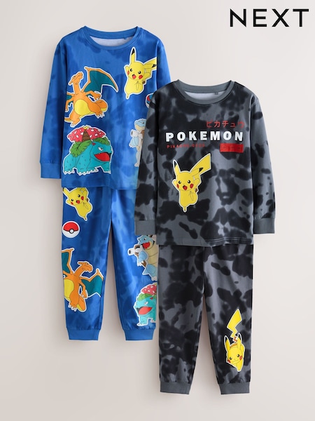 Blue/Black Pokemon License Jogger Pyjamas 2 Pack (3-14yrs) (F00381) | €43 - €56