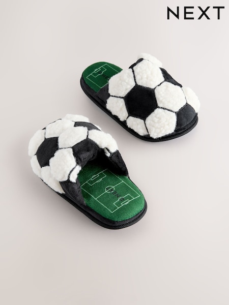 Black/White Football Slipper Mules (F00492) | €17 - €21